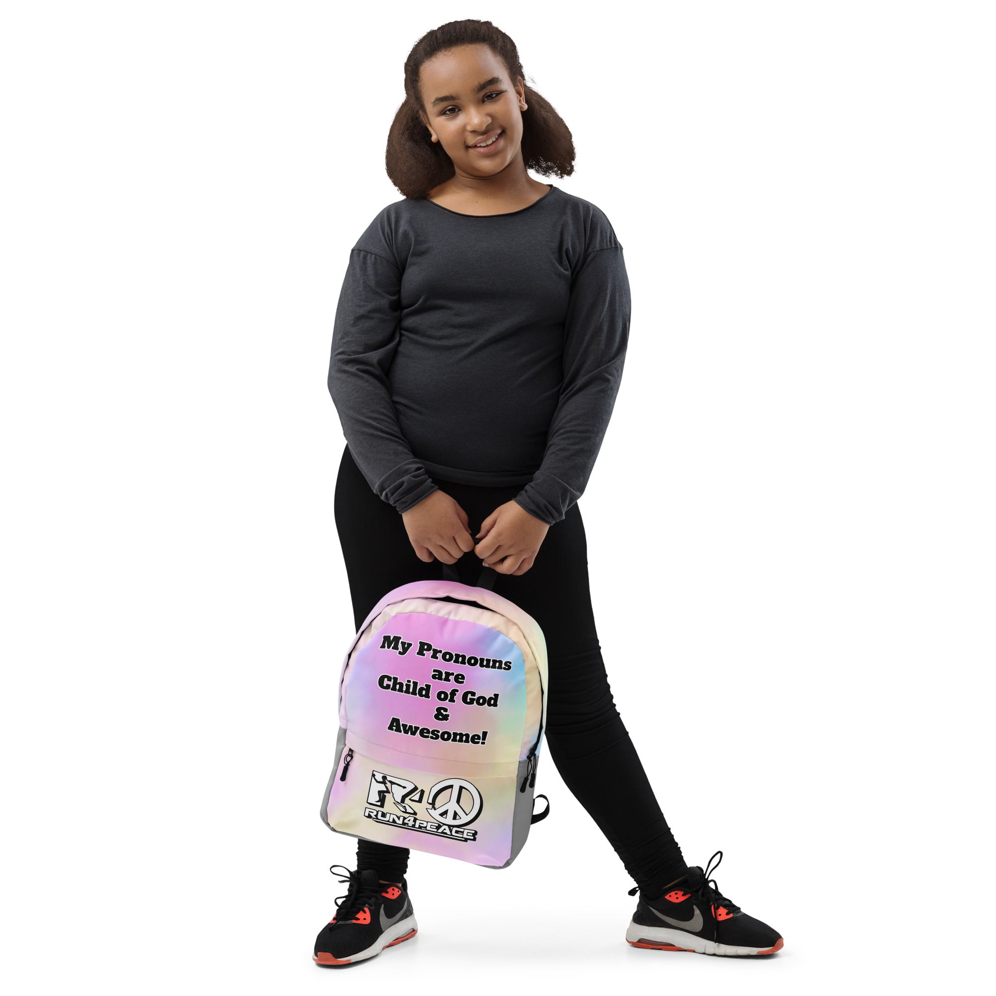 My Pronouns are ....Run4peace Clothing Backpack