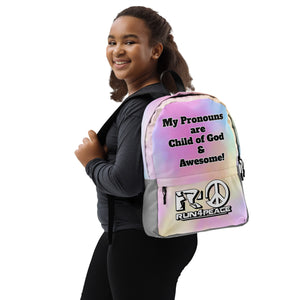 My Pronouns are ....Run4peace Clothing Backpack
