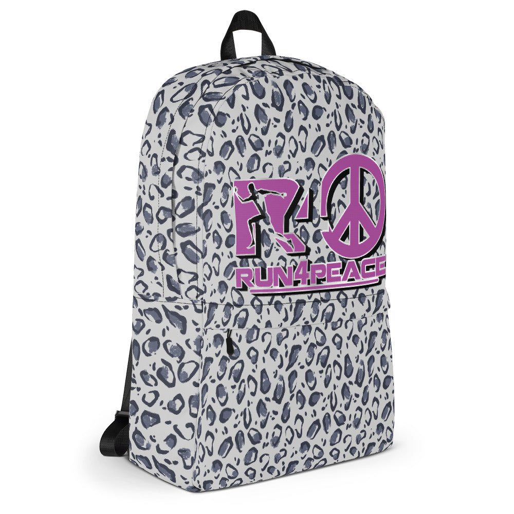 Run4peace Leopard purple Backpack