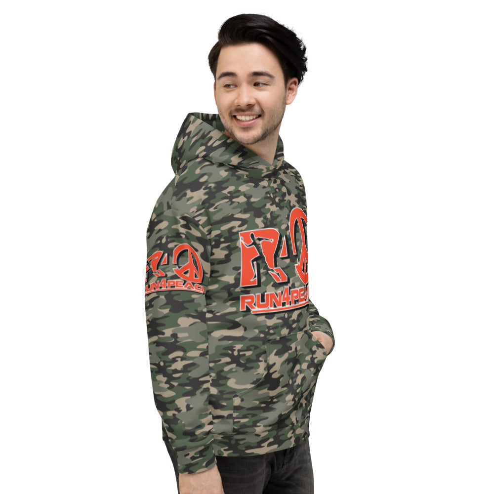 Camo/Infrared orange hoodie