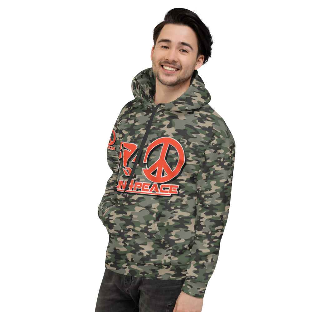 Camo/Infrared orange hoodie