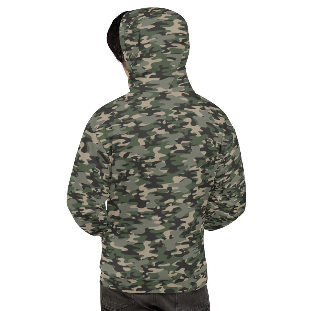 Camo/Infrared orange hoodie