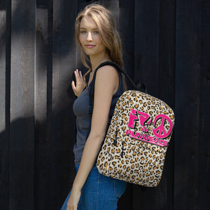 Run4peace Cheetah Pink Backpack