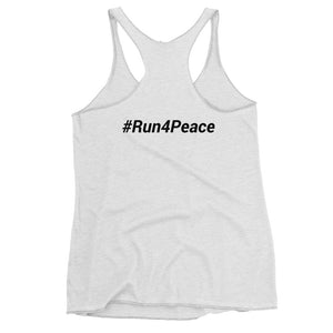 Run4peace Wht/Pink Women's Racerback Tank