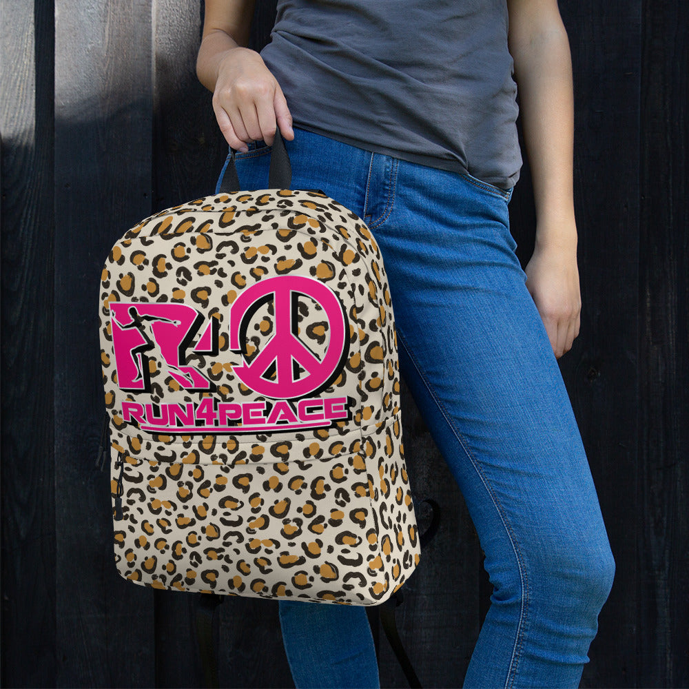 Run4peace Cheetah Pink Backpack