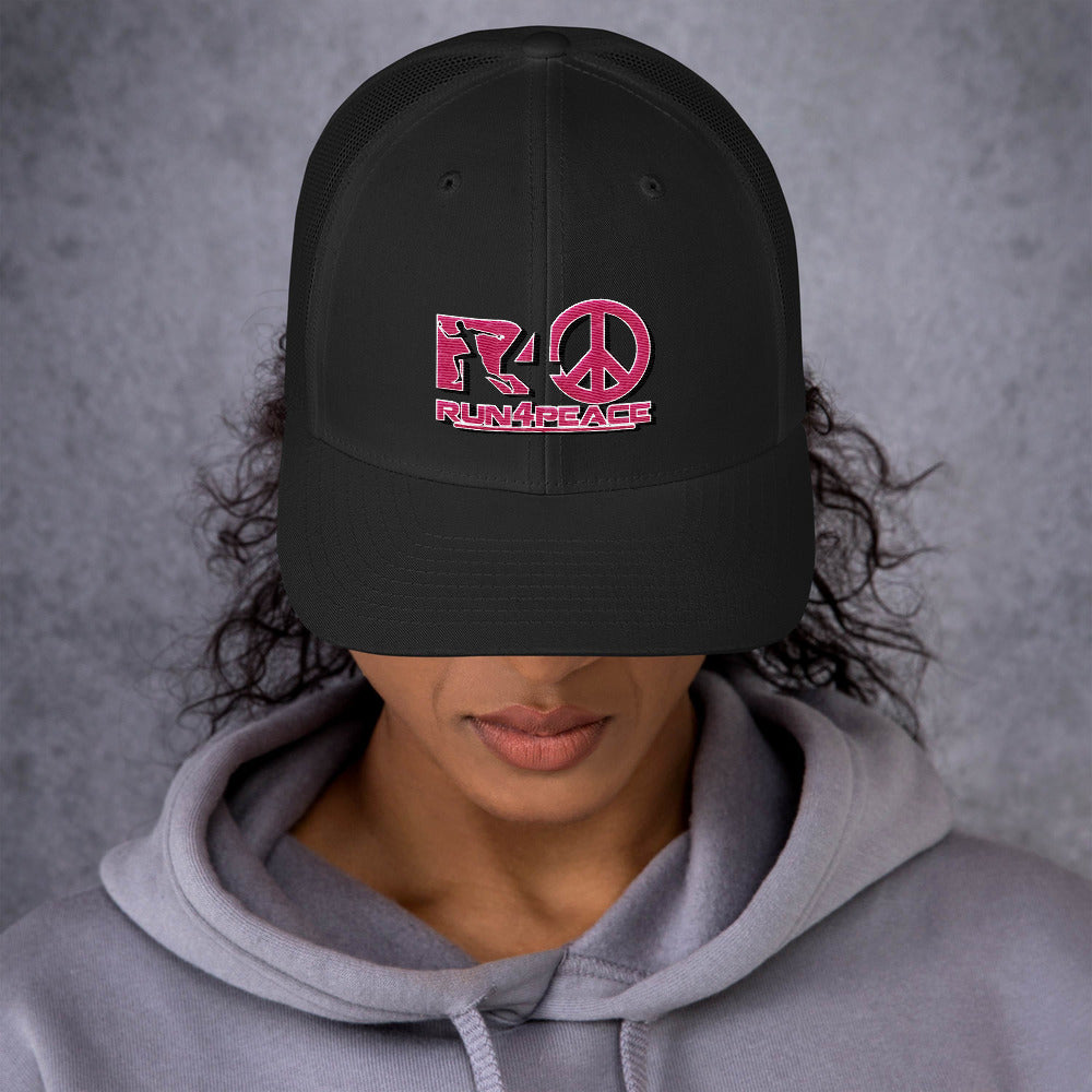 Run4peace Blk/Pink Trucker Cap