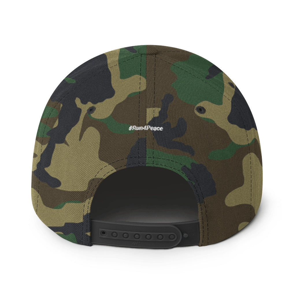 Run4peace Camo/Orange Snapback Hat