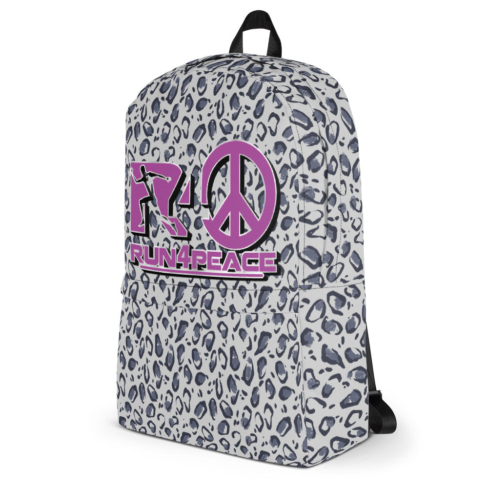 Run4peace Leopard purple Backpack