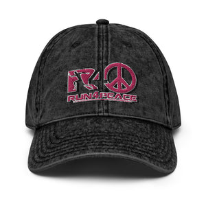 Pink Run4peace Vintage Cotton Twill Cap