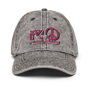 Pink Run4peace Vintage Cotton Twill Cap