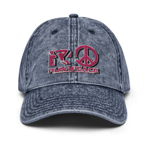 Pink Run4peace Vintage Cotton Twill Cap